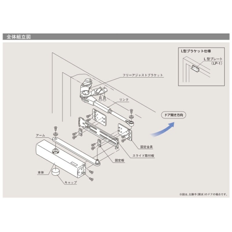RYOBI 取替ドアクローザ ブラック 箱入り S-202P DB