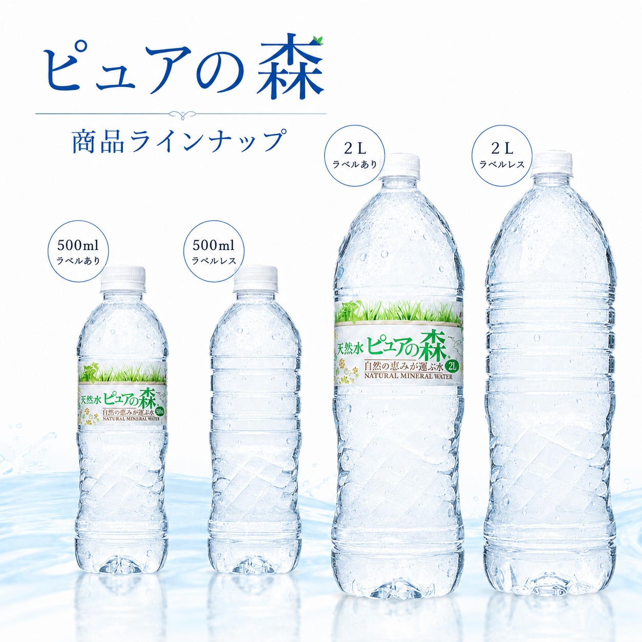 Qoo10] ピュアの森 国産 ミネラルウォーター ピュアの森 天