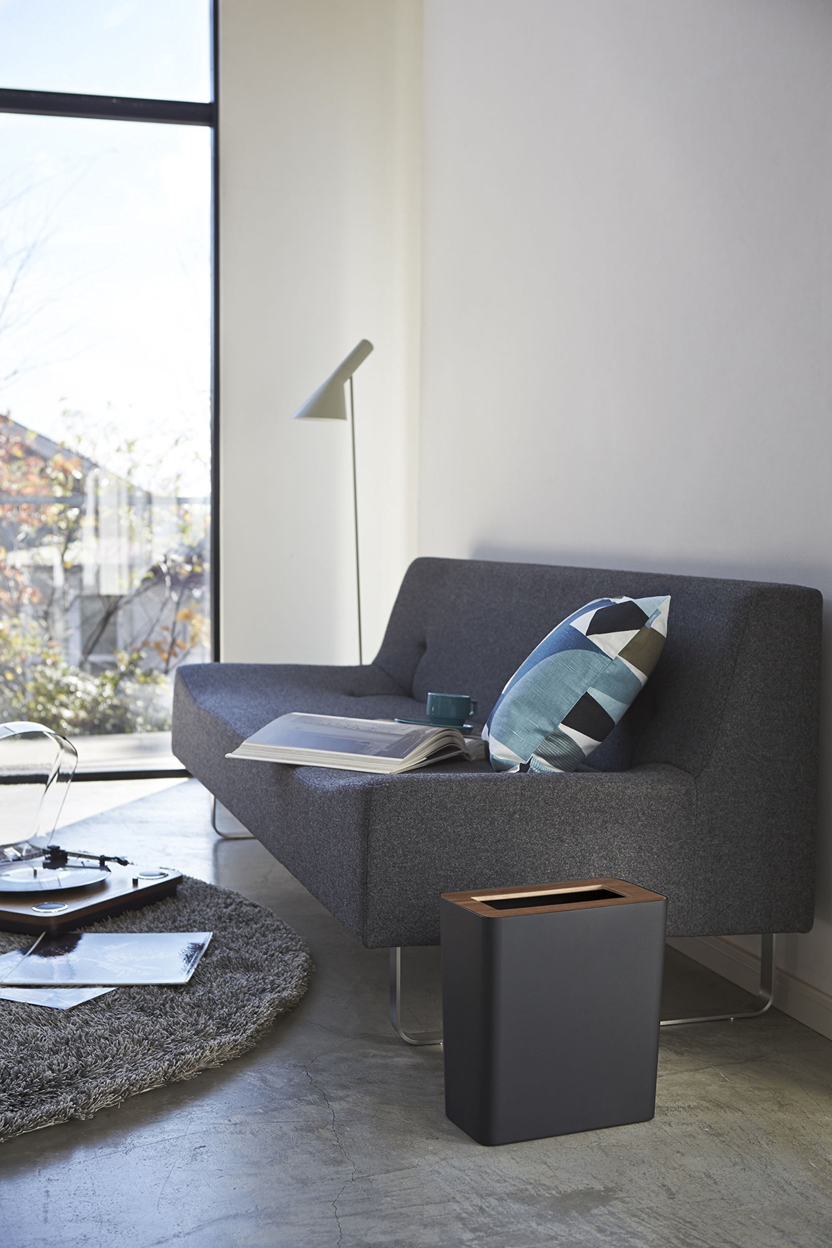 トラッシュカン 角型 ブラウン 約W28×D15×H30cm リン RIN 袋が見えない ゴミ箱 3195