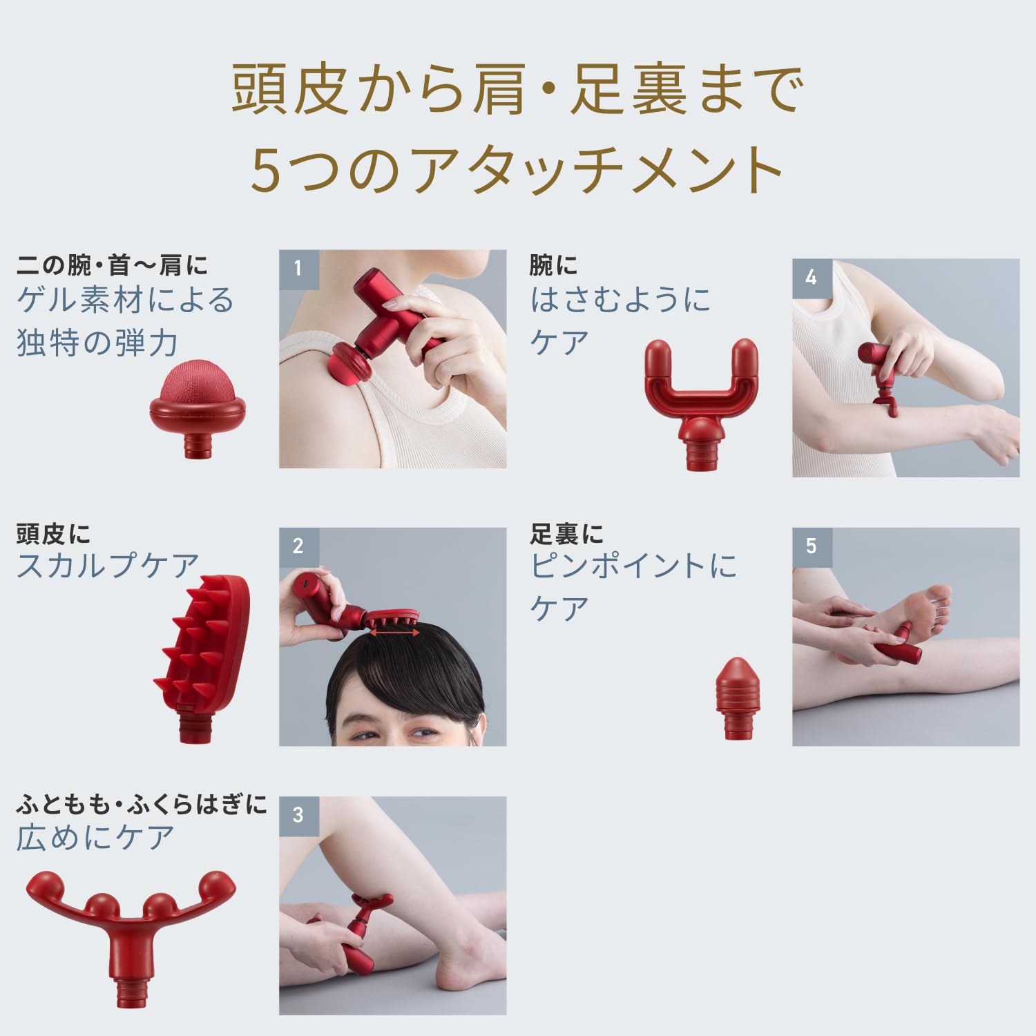 ATEX アテックス ルルドガンプラスアーム 【アダプター付き】 専用アーム付き 振動 軽量 220g 強力 6mm振幅 振動レベル4段階 アタッチメント5種 AX-HX336bb ブルーブラック 背