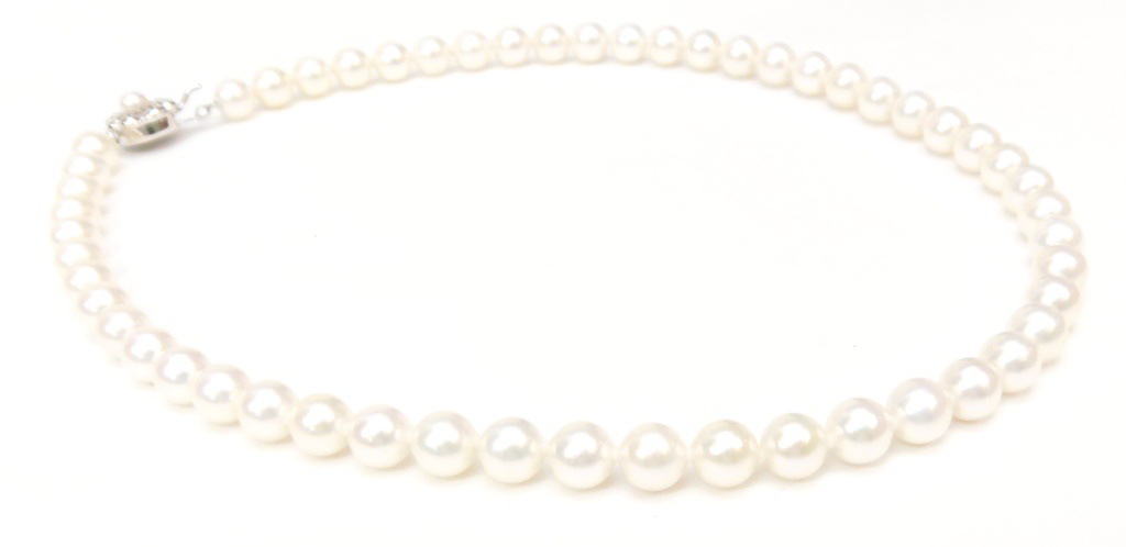 パールネックレス 7.5-8.0mm 真珠/シルバー 37.8g(48024) パールネックレス 7.5-8.0mm 真珠/シルバー 37.8g(48024)