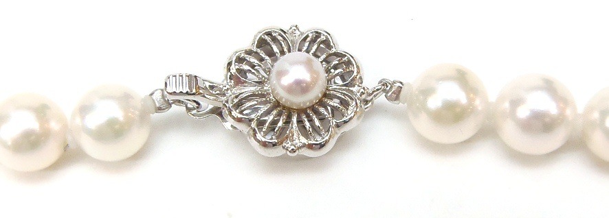 パールネックレス 7.5-8.0mm 真珠/シルバー 37.8g(48024) パールネックレス 7.5-8.0mm 真珠/シルバー 37.8g(48024)