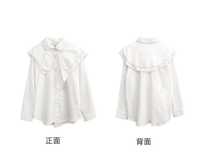 レディース 2層ビーズビックカラーブラウス ビーズネック フリルブラウス 長袖 ブラウス シャツ 大人可愛い ママコーデ ママファッション 韓国系 オルチャン 人気 トレンド 新作 レディース 2層ビーズビックカラーブラウス ビーズネック フリルブラウス 長袖 ブラウス シャツ 大人可愛い ママコーデ ママファッション 韓国系 オルチャン 人気 トレンド 新作