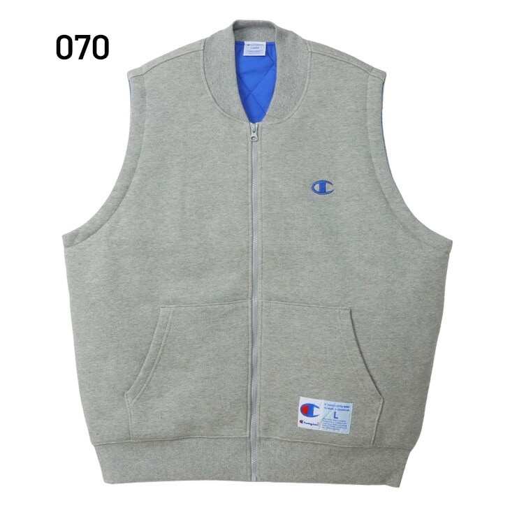 スウェットベスト 中綿入り メンズ ジップベスト 保温 防風 防寒/C3-A619