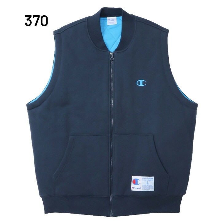 スウェットベスト 中綿入り メンズ ジップベスト 保温 防風 防寒/C3-A619