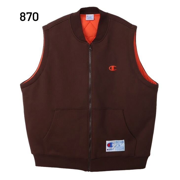 スウェットベスト 中綿入り メンズ ジップベスト 保温 防風 防寒/C3-A619
