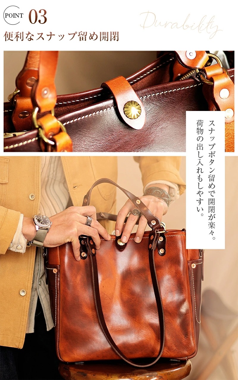 J.K.T 本革 手提げバッグ ビジネスバッグ トートバッグ レザーバッグ 肩掛け トート 2way メンズ 自立 大容量 出張 大きめ 鞄 レザー A4 pc収納 人気 通勤 通学 ギフト プ