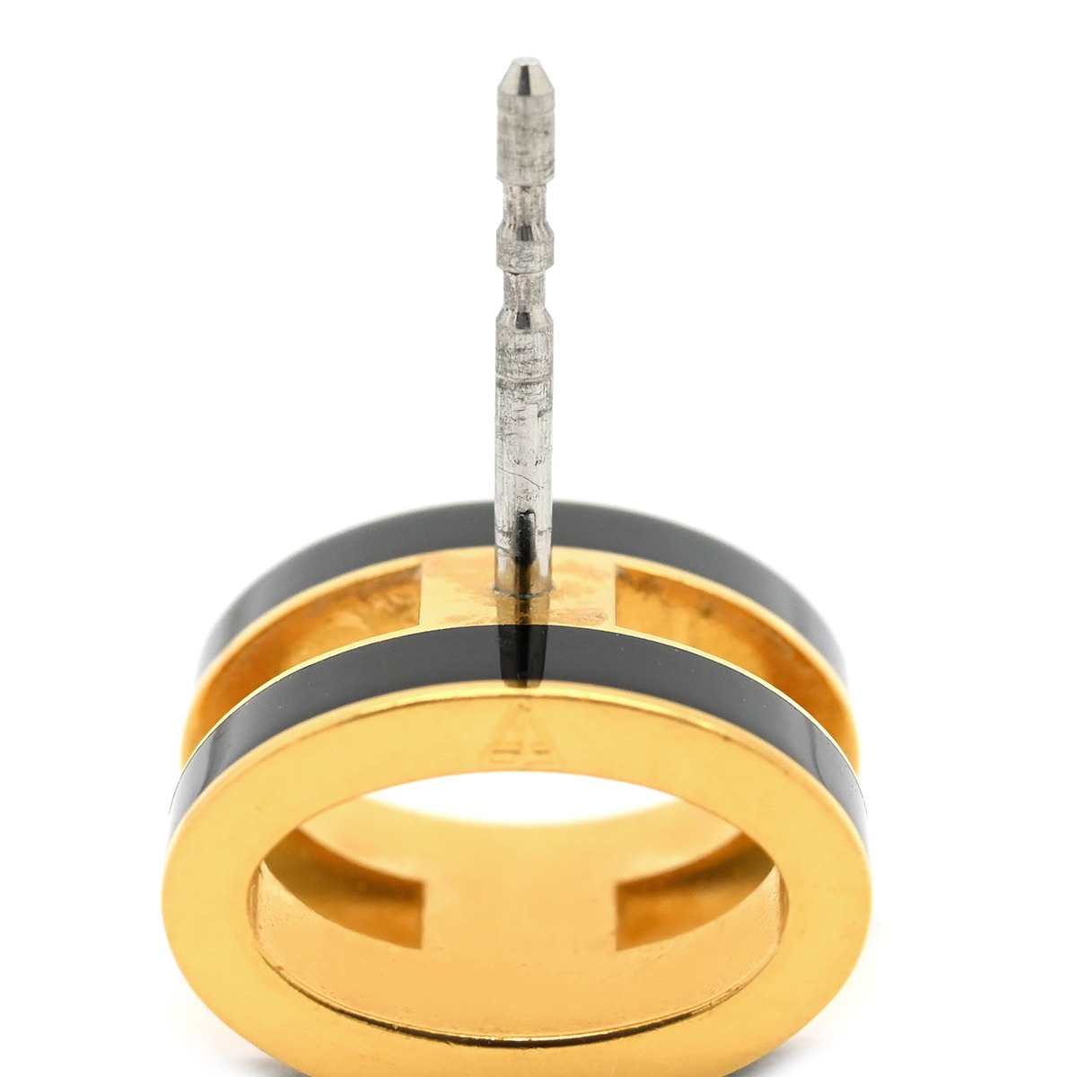 エルメス HERMES ピアス ポップアッシュ Hピアス GP エナメル ブラックイエローゴールド H型 【中古】 エルメス HERMES ピアス ポップアッシュ Hピアス GP エナメル ブラックイエローゴールド H型 【中古】