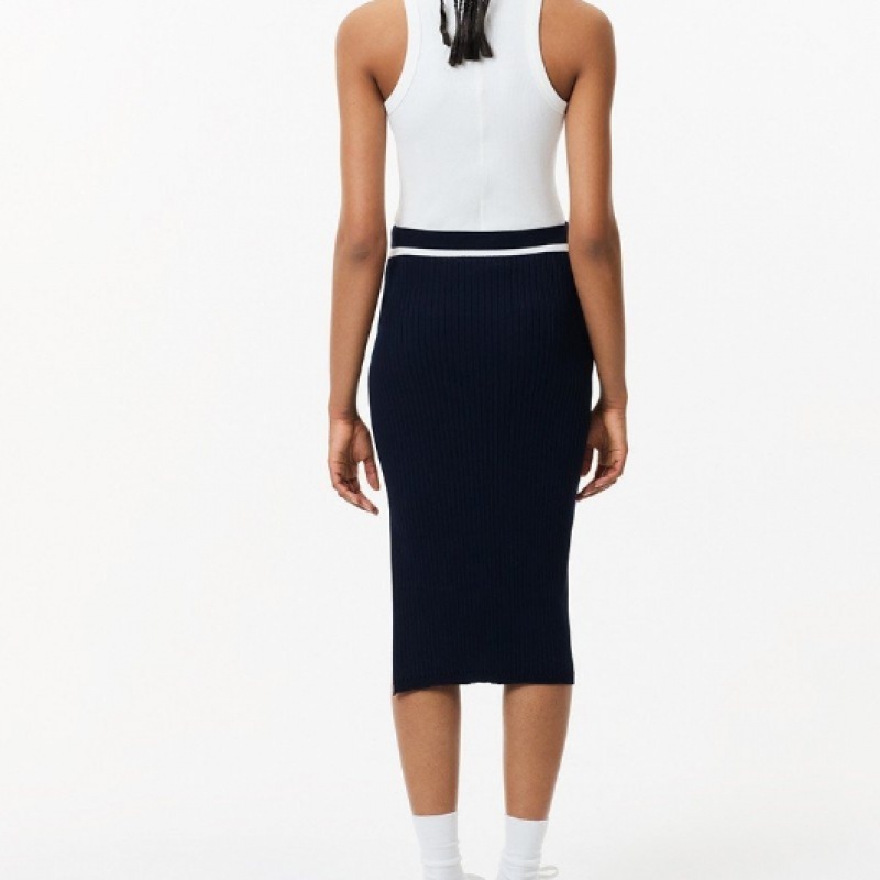 ラコステレディース 3D ニットロングスカート JF8109-54G HHW ラコステレディース 3D ニットロングスカート JF8109-54G HHW