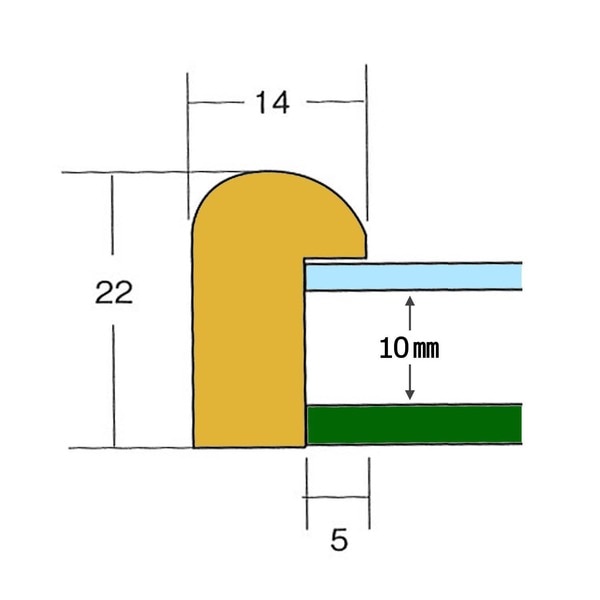 ( 木製額 ) デッサン額 四ツ切サイズ 424×348mm ナチュラル UVカットアクリル 木製 フレーム 額縁 額
