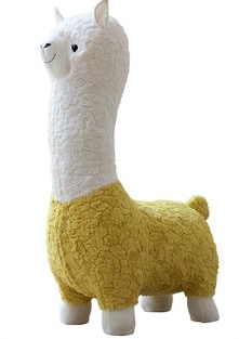 アルパカモデルのぬいぐるみスツール
