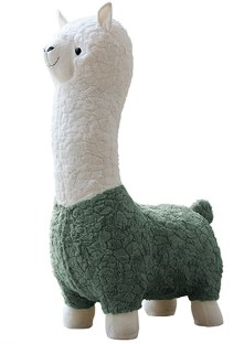 アルパカモデルのぬいぐるみスツール