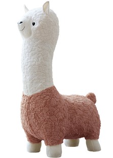 アルパカモデルのぬいぐるみスツール