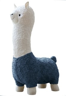 アルパカモデルのぬいぐるみスツール