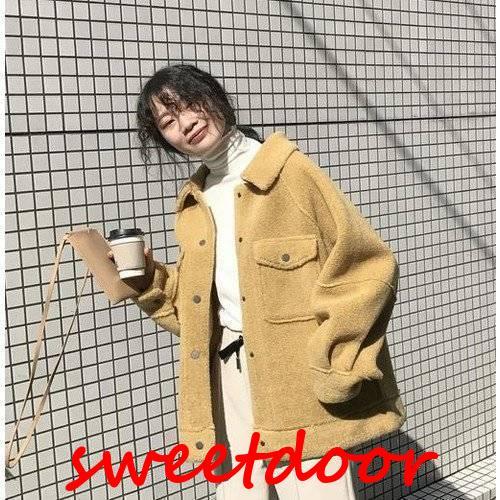 コート レディース 40代 50代 2021 秋 冬 秋冬 大きいサイズ アウター ショート丈 羽織り ウール ゆったり 無地 シンプル オーバーサイズ カジュアル