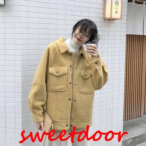 コート レディース 40代 50代 2021 秋 冬 秋冬 大きいサイズ アウター ショート丈 羽織り ウール ゆったり 無地 シンプル オーバーサイズ カジュアル