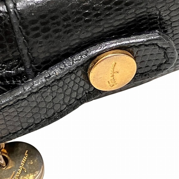 フェラガモ ヴァラ リボン 型押し D213096 バッグ ショルダーバッグ レディース【中古】