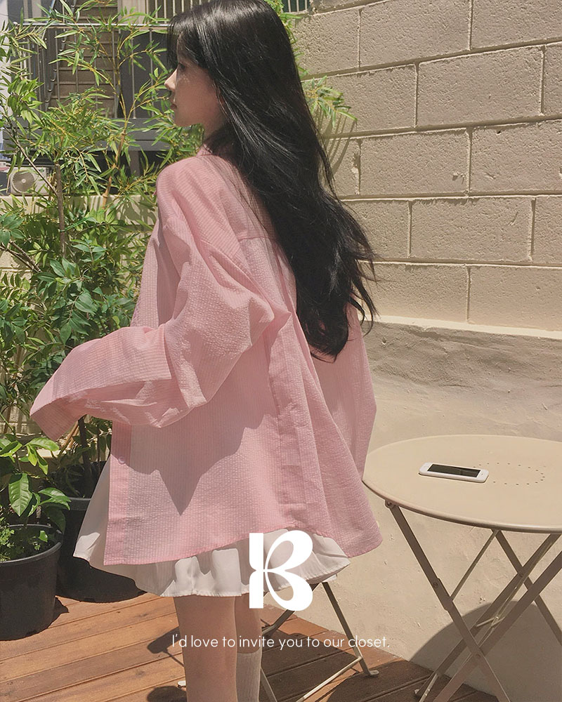 [MADE] アティストライプオーバーフィットシャツ bs1199