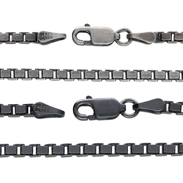 シルバーチェーン ネックレス チェーン いぶしベネチアンチェーン 幅約2.2mm 40cm シルバーチェーン ネックレス チェーン いぶしベネチアンチェーン 幅約2.2mm 40cm
