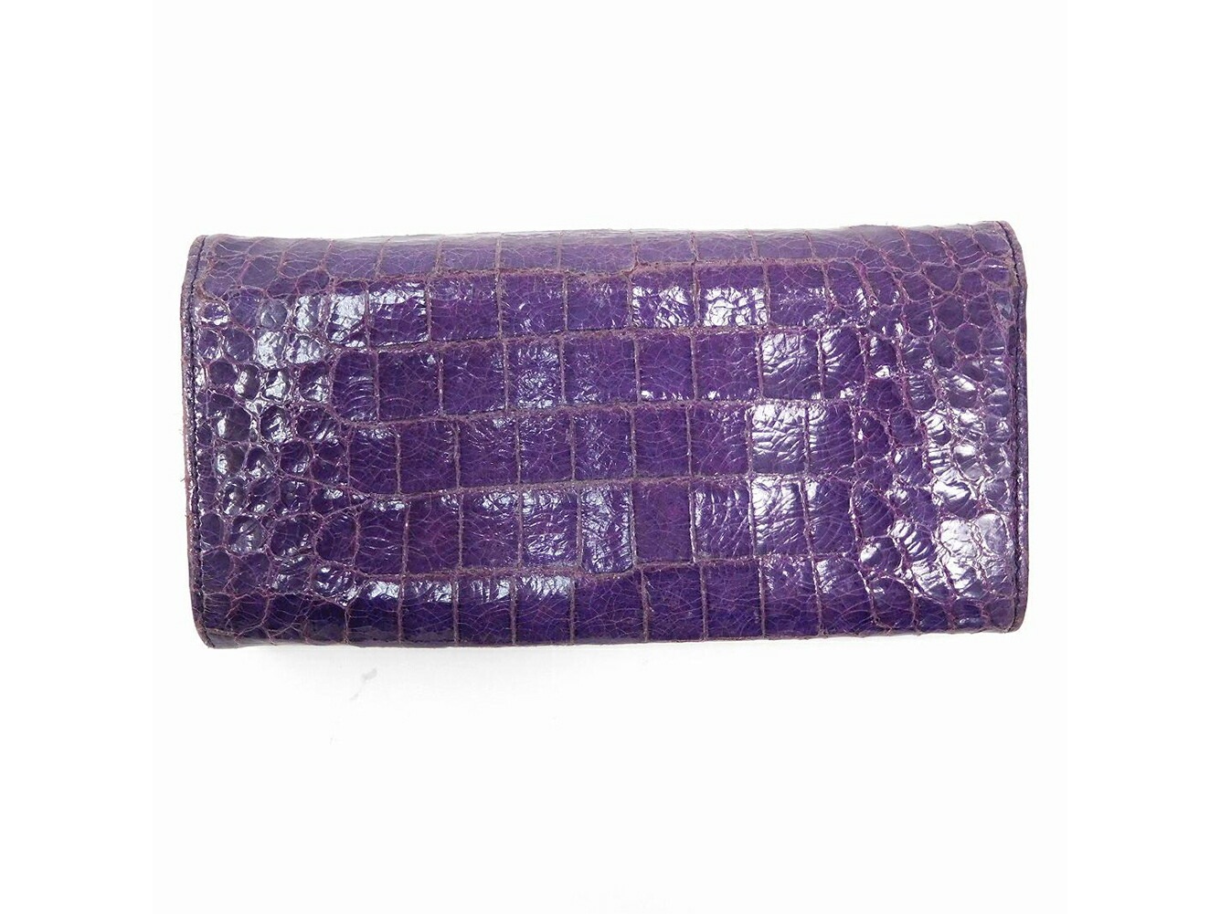長財布 クロコ調 パープル レディース 中古 長財布 クロコ調 パープル レディース 中古