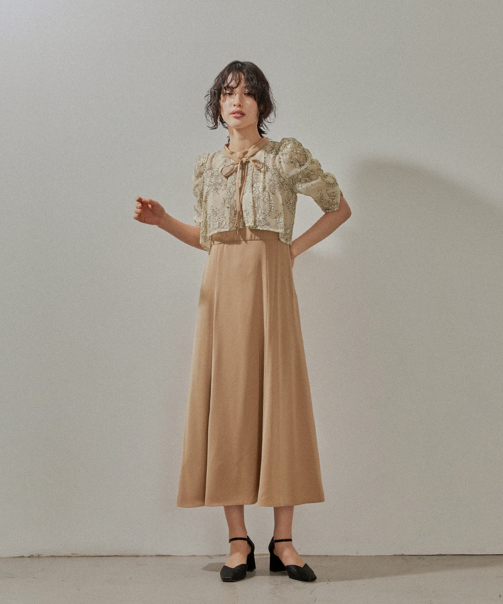 レースブラウスドッキングドレス パーティードレス 結婚式 ワンピース ハイネック リボン ボリューム袖 切り替え フレア フェミニン 可愛い お呼ばれ パーティー 二次会 披露宴 謝恩会 成人式 レースブラウスドッキングドレス パーティードレス 結婚式 ワンピース ハイネック リボン ボリューム袖 切り替え フレア フェミニン 可愛い お呼ばれ パーティー 二次会 披露宴 謝恩会 成人式