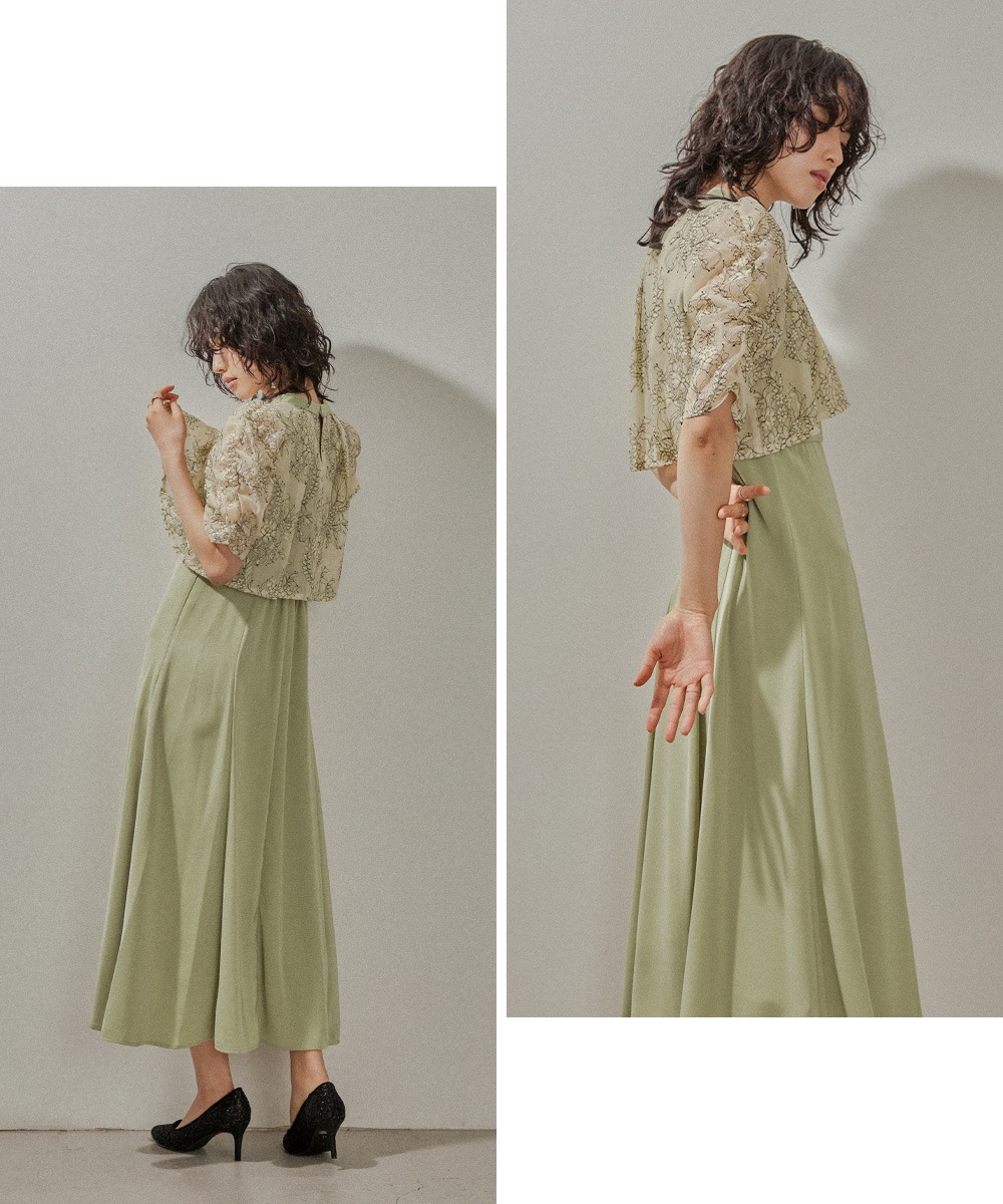 レースブラウスドッキングドレス パーティードレス 結婚式 ワンピース ハイネック リボン ボリューム袖 切り替え フレア フェミニン 可愛い お呼ばれ パーティー 二次会 披露宴 謝恩会 成人式 レースブラウスドッキングドレス パーティードレス 結婚式 ワンピース ハイネック リボン ボリューム袖 切り替え フレア フェミニン 可愛い お呼ばれ パーティー 二次会 披露宴 謝恩会 成人式