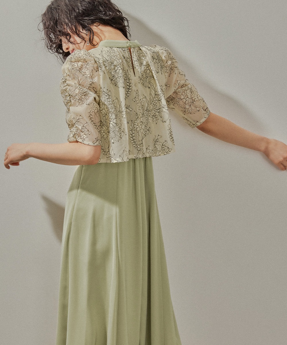 レースブラウスドッキングドレス パーティードレス 結婚式 ワンピース ハイネック リボン ボリューム袖 切り替え フレア フェミニン 可愛い お呼ばれ パーティー 二次会 披露宴 謝恩会 成人式 レースブラウスドッキングドレス パーティードレス 結婚式 ワンピース ハイネック リボン ボリューム袖 切り替え フレア フェミニン 可愛い お呼ばれ パーティー 二次会 披露宴 謝恩会 成人式