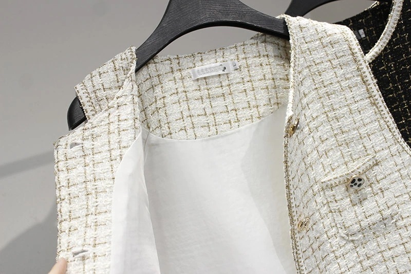 【即納】カジュアル エレガント ツイード 今季も大流行 通勤 ベスト 【即納】カジュアル エレガント ツイード 今季も大流行 通勤 ベスト