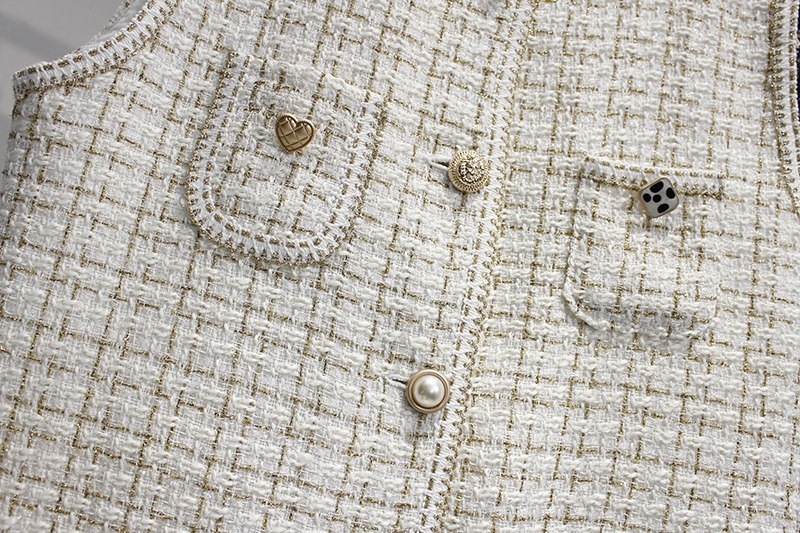 【即納】カジュアル エレガント ツイード 今季も大流行 通勤 ベスト 【即納】カジュアル エレガント ツイード 今季も大流行 通勤 ベスト