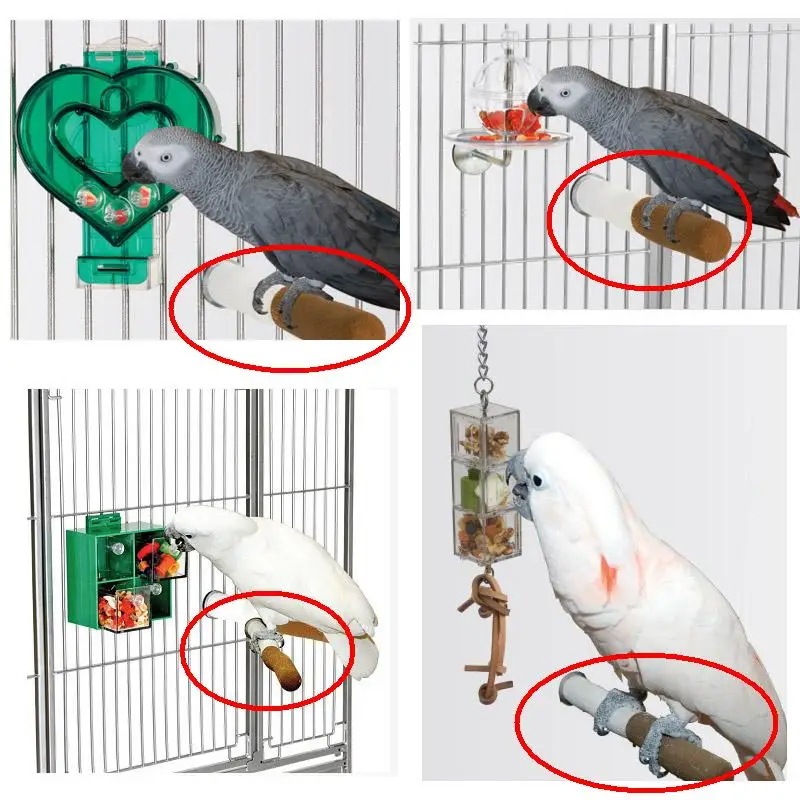 CaitecBird-オウムの鳥の形をしたマニキュアケアアクセサリー,大小の鳥に適したあらゆるタイプのケージに適合
