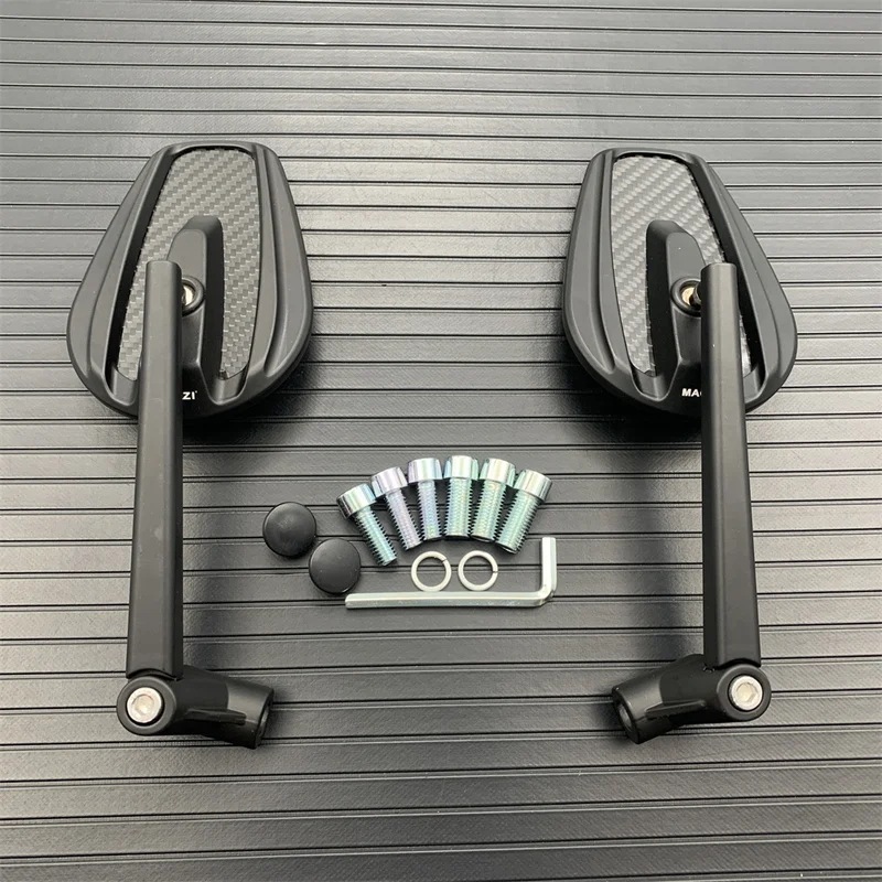 カーボンファイバー製オートバイミラー スクーター用 8mm 10mm A カーボンファイバー製オートバイミラー スクーター用 8mm 10mm A