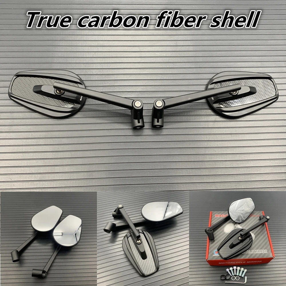 カーボンファイバー製オートバイミラー スクーター用 8mm 10mm A カーボンファイバー製オートバイミラー スクーター用 8mm 10mm A