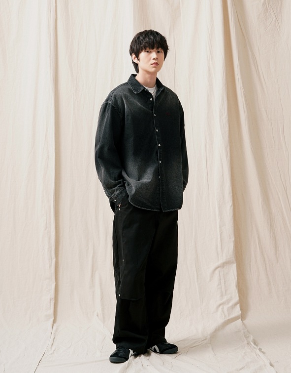 [JEMUT]★NOISE WASHING DENIM SHIRTS JEMUT] Noise Washing Denim Shirt シャツ・ブラウス
