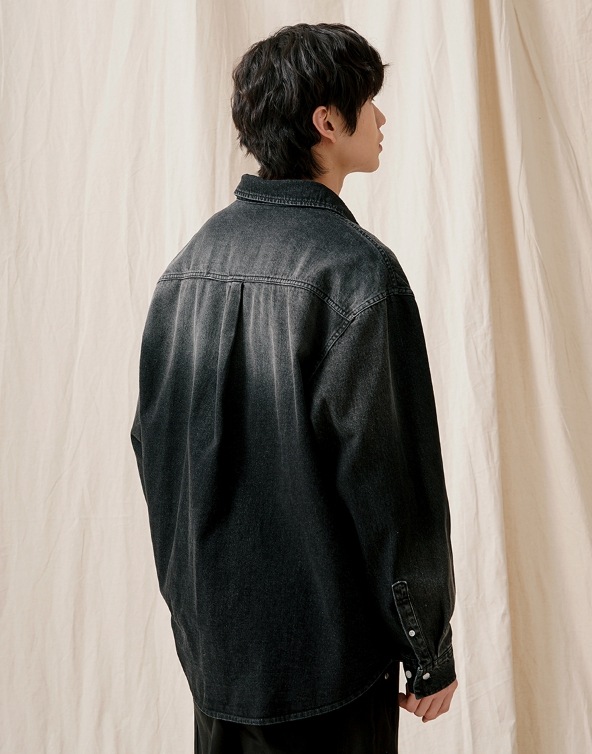 JEMUT] Noise Washing Denim Shirt シャツ・ブラウス