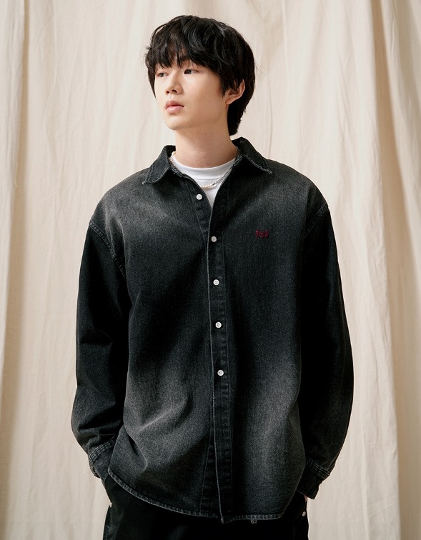 [JEMUT]★NOISE WASHING DENIM SHIRTS JEMUT] Noise Washing Denim Shirt シャツ・ブラウス