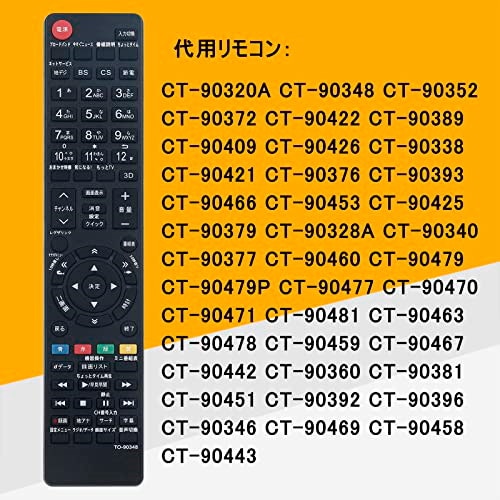 TOSHIBA東芝TVテレビリモコンCT-90346 ちかく