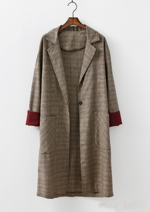 5129.レトロチェックワンボタンジャケット(ベージュ)2019 春夏 sale 春夏 sale アウター 美ライン おしゃれ カジュアル グレンチェック ロング オーバーサイズ オフィス ビジネス 5129.レトロチェックワンボタンジャケット(ベージュ)2019 春夏 sale 春夏 sale アウター 美ライン おしゃれ カジュアル グレンチェック ロング オーバーサイズ オフィス ビジネス