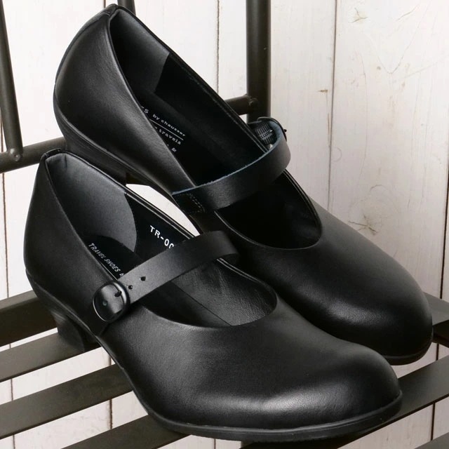 ショセ トラベルシューズ バイ ショセ ワンストラップヒールシューズ [TR-006] レディース 靴 日本製 生活防水 ビブラムソール ブラック BL 正規取扱店
