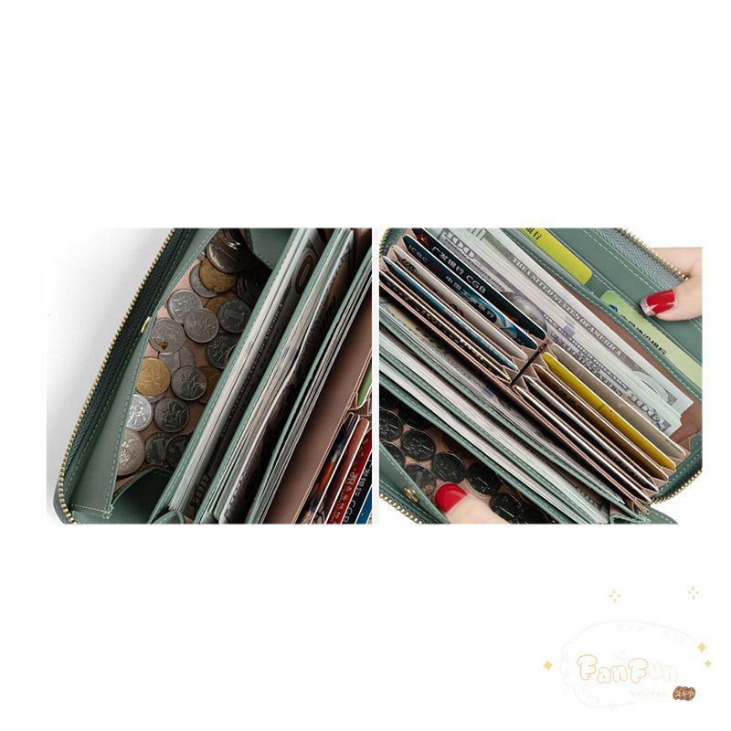 【幸運】レディース 長財布 本革 レディース 財布 大容量 ラウンドファスナー じゃばら 小銭入れ シンプル 緑 プレゼント 母の日 【幸運】レディース 長財布 本革 レディース 財布 大容量 ラウンドファスナー じゃばら 小銭入れ シンプル 緑 プレゼント 母の日