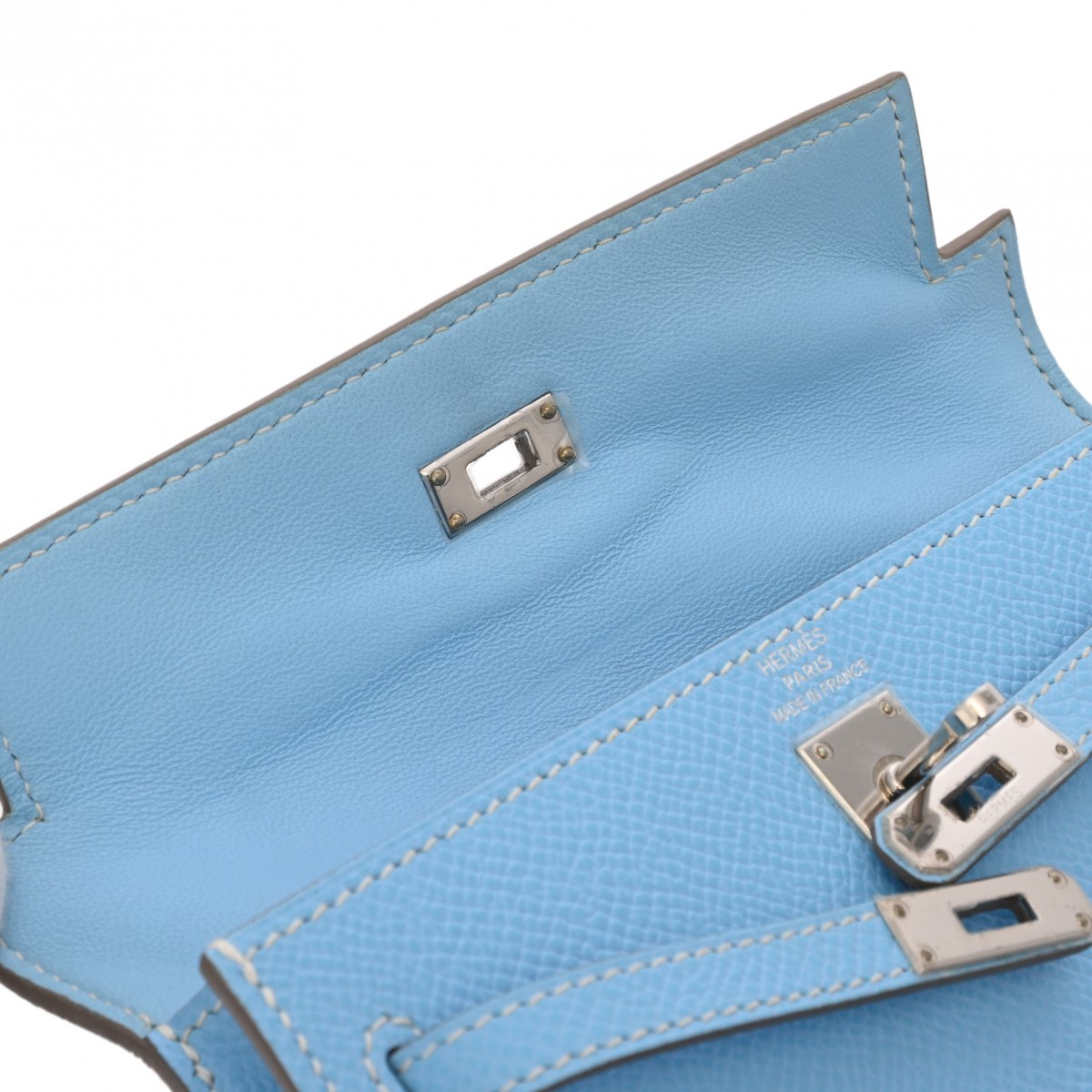 タイニー ケリー セレスト O刻印(2011年頃) レディース ヴォーエプソン 2WAYバッグ Aランク 中古 銀蔵 タイニー ケリー セレスト O刻印(2011年頃) レディース ヴォーエプソン 2WAYバッグ Aランク 中古 銀蔵