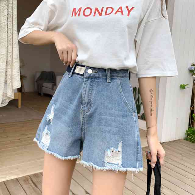 ２点で13o円OFF！【即納】ショートパンツ レディース 短パン ショーパン デニム ホットパンツ ハーフパンツ 大きいサイズ ストレッチ レディース ボトムス ショート丈 キュロット ダメージ ミニ