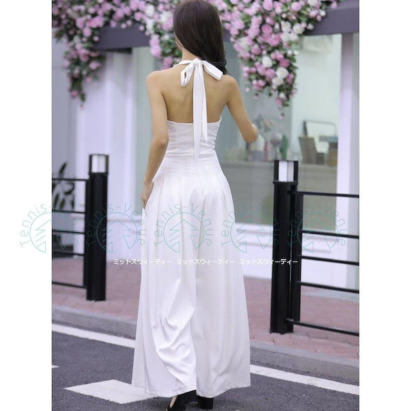 パンツドレス ホワイト 二次会 - スーツ・フォーマル・ドレス