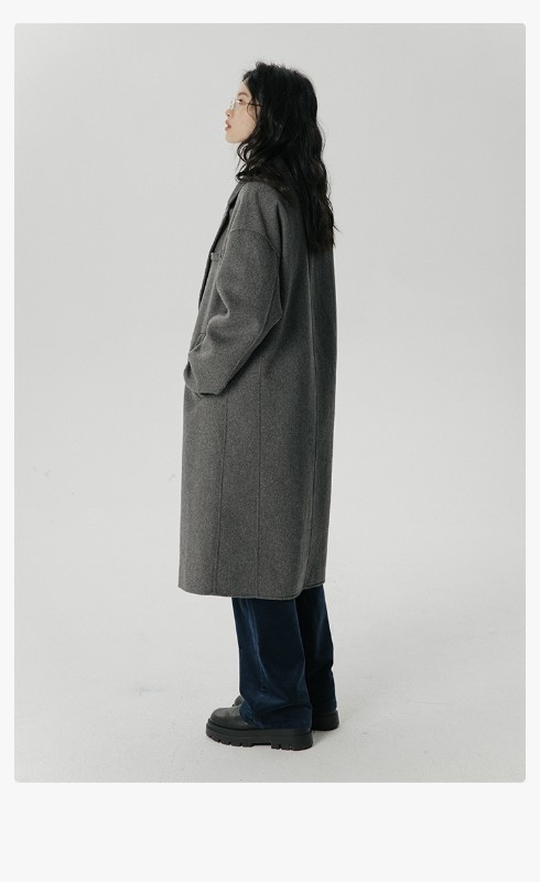 オーモントエッグタルトホームレトロウールダブルフェイスウールコートレディース新作秋冬ダブルブレストミディアム丈ウールコート オーモントエッグタルトホームレトロウールダブルフェイスウールコートレディース新作秋冬ダブルブレストミディアム丈ウールコート