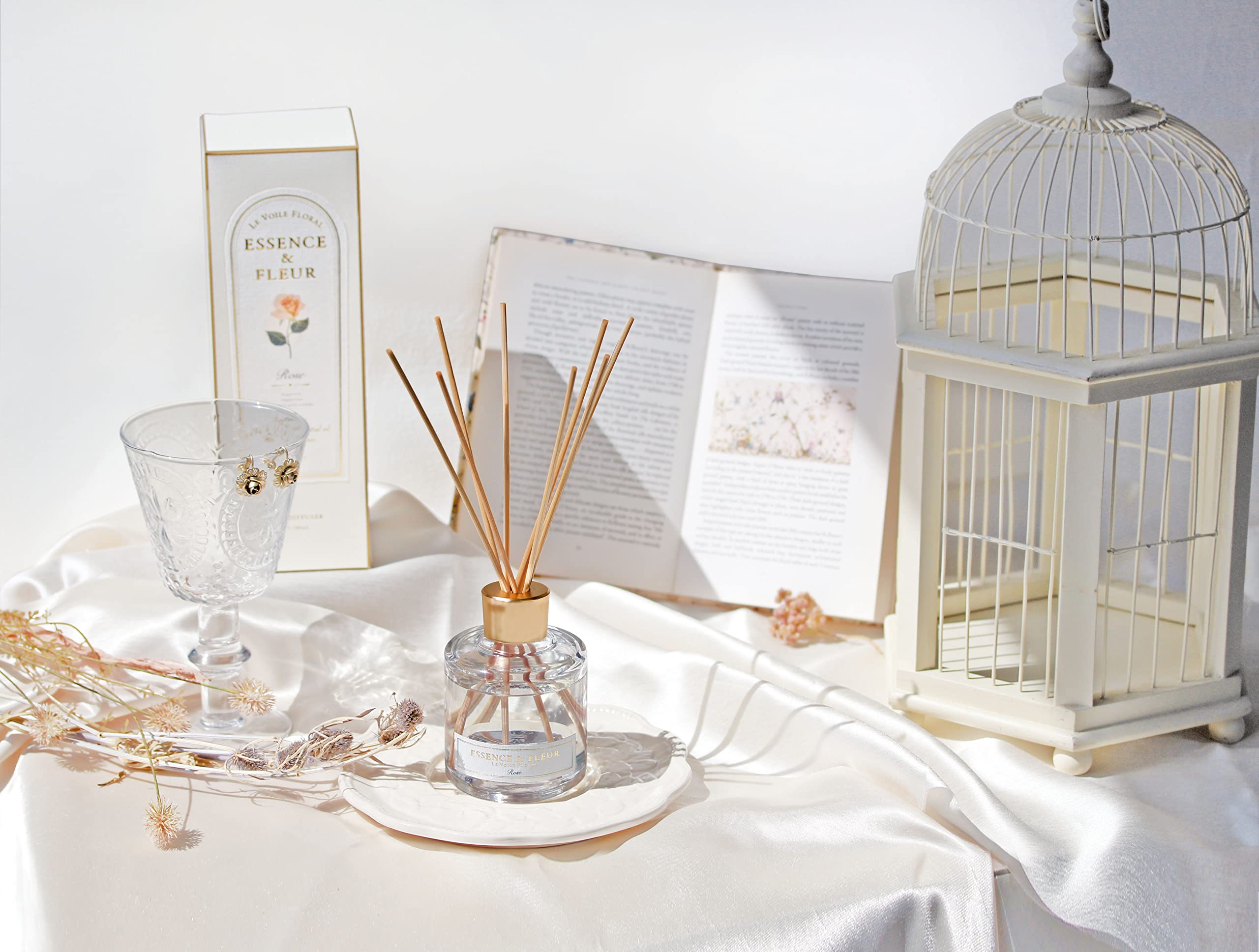 アートラボ Le Voile Floral (ル・ヴォワル・フローラル) リードディフューザー フリージア 180ml リ―ドスティック付き ルームフレグランス ルームディフューザー