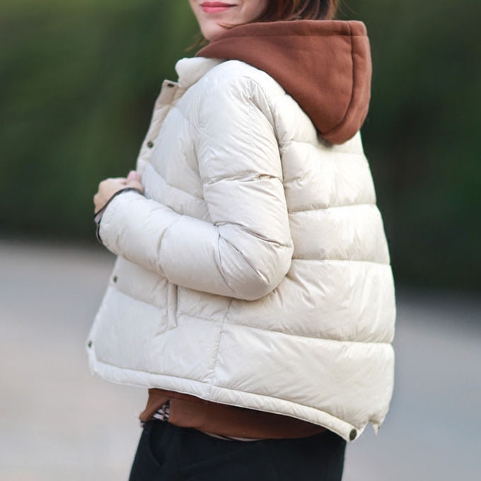 ダウンジャケット ダウンコート ショートダウン 立襟 アウター 上着 ショートダウン レディース 大人 可愛い 軽量 暖かい 防寒 秋 冬 シンプル ショートコート きれいめ おしゃれ 冬服 通学 通