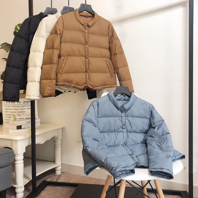 ダウンジャケット ダウンコート ショートダウン 立襟 アウター 上着 ショートダウン レディース 大人 可愛い 軽量 暖かい 防寒 秋 冬 シンプル ショートコート きれいめ おしゃれ 冬服 通学 通