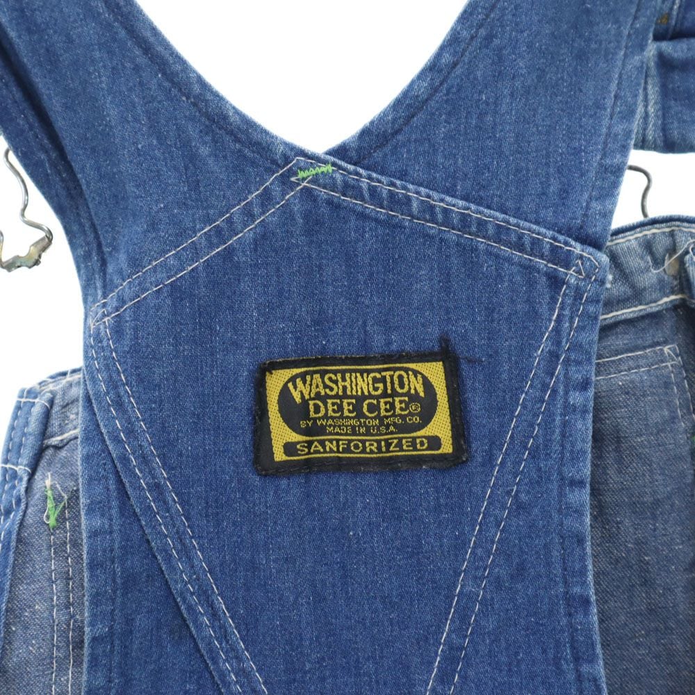 ワシントンディーシー 80s オールド デニム オーバーオール WASHINGTON DEE CEE ボタンフライ メンズ ワシントンディーシー 80s オールド デニム オーバーオール WASHINGTON DEE CEE ボタンフライ メンズ