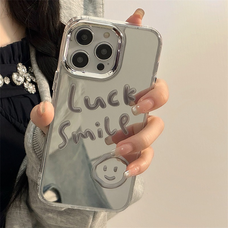 ニコちゃん鏡 Qoo10] ミラー 鏡 スマイル ニコちゃん 可愛い