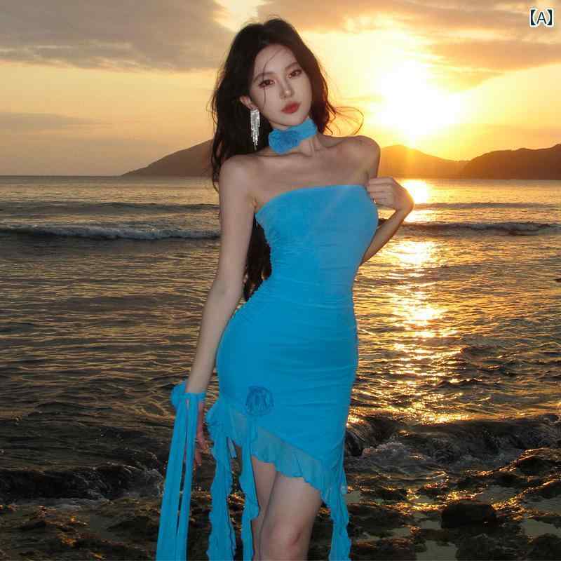 ワンピース 大人 セクシー 魅惑的 フラワー ドレス 花 リボン 海辺 バカンス オフショルダー スカート 涼感 エレガント アシンメトリー フェミニン レディース ワンピース 大人 セクシー 魅惑的 フラワー ドレス 花 リボン 海辺 バカンス オフショルダー スカート 涼感 エレガント アシンメトリー フェミニン レディース