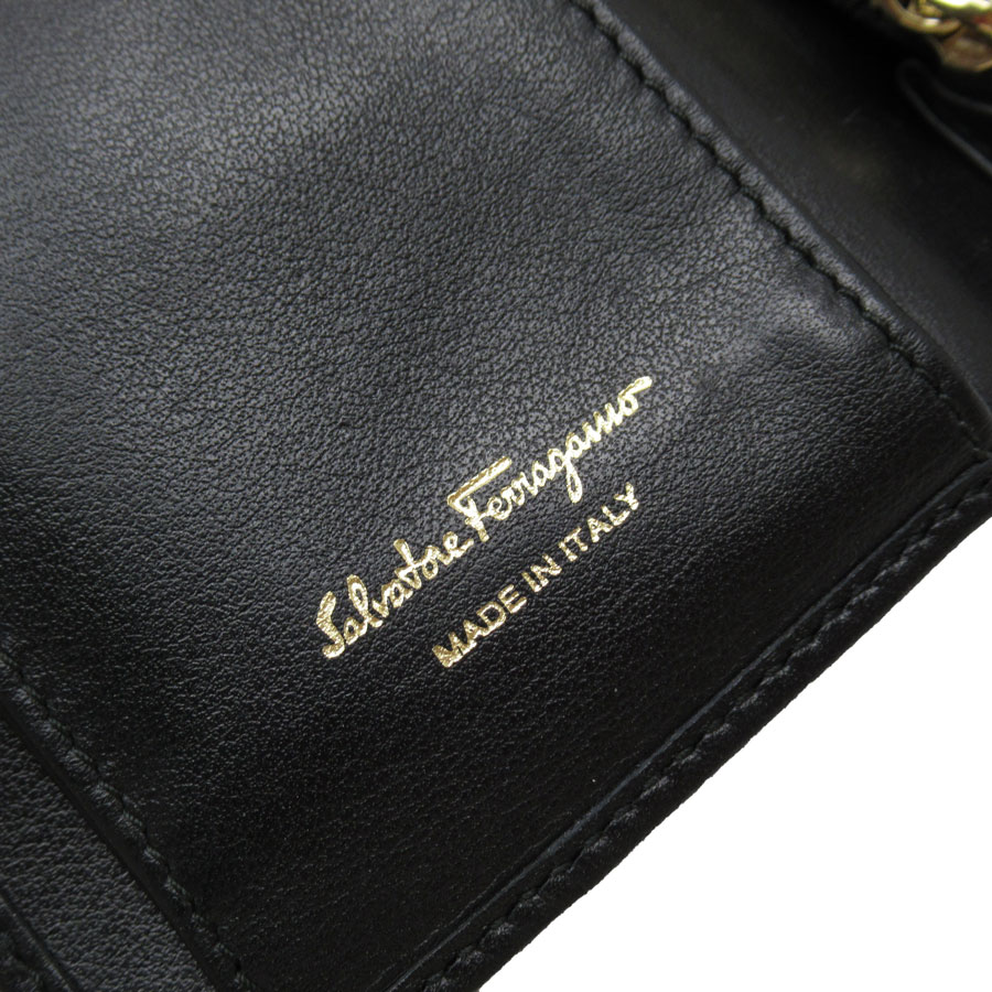 サルヴァトーレフェラガモ Salvatore Ferragamo 二つ折り長財布 ヴァラリボン レザー ブラック レディース t19217a mdprevattcaulkingandwaterproofing.com
